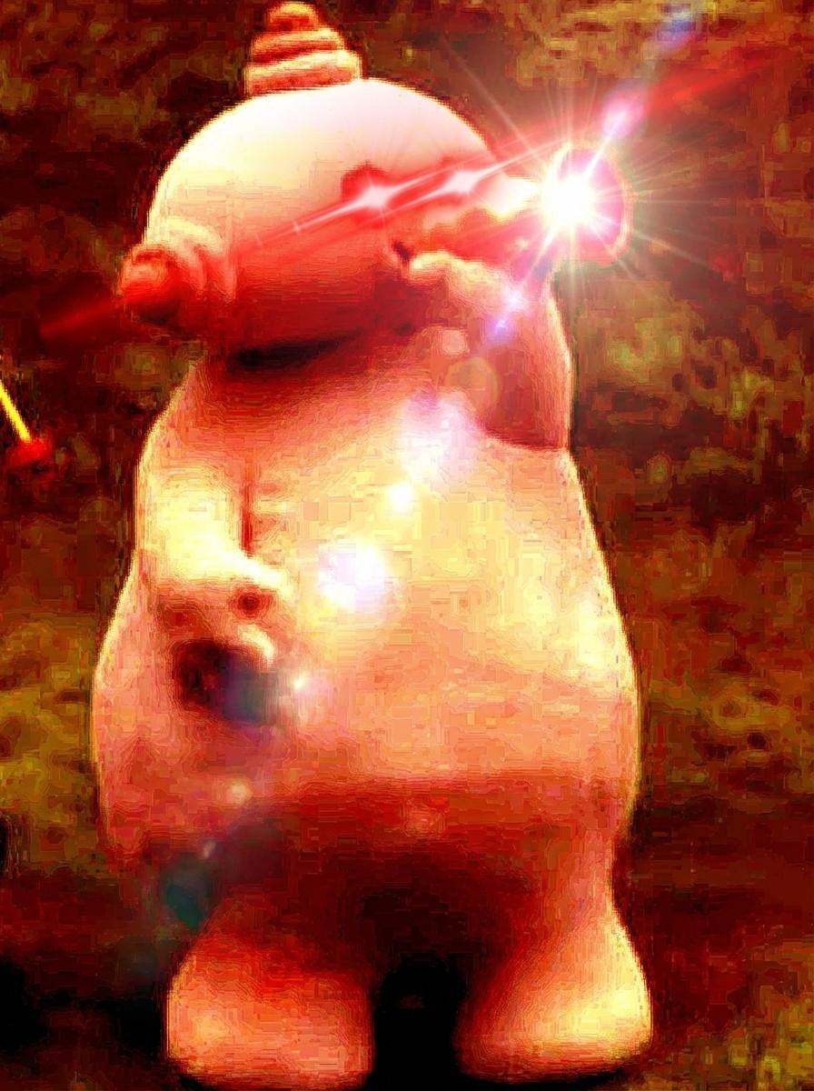 Makka Pakka laser eyes