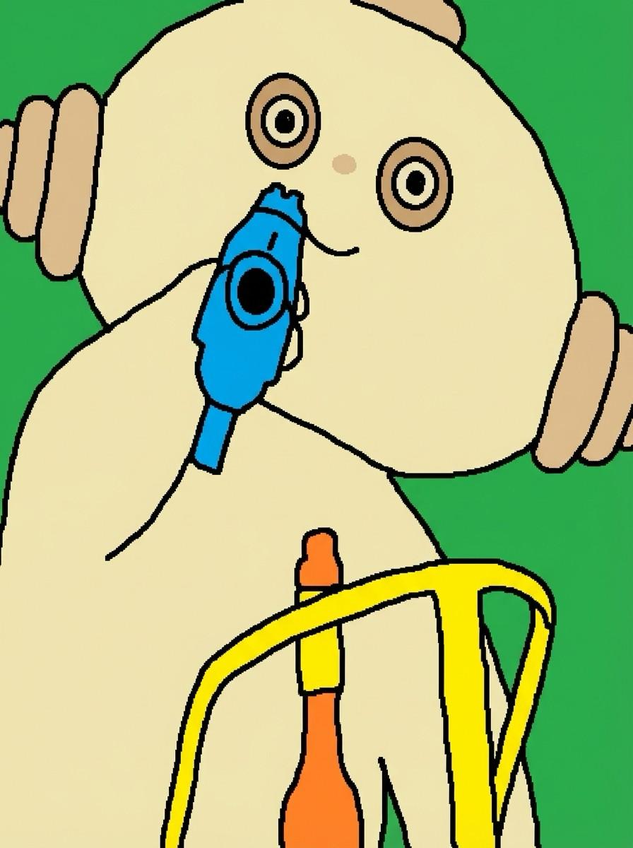 Makka Pakka with trumpet cartoon