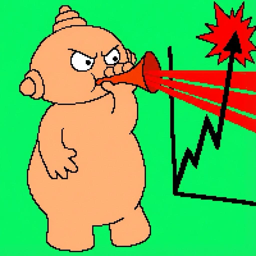 Makka Pakka trumpet laser eyes POW